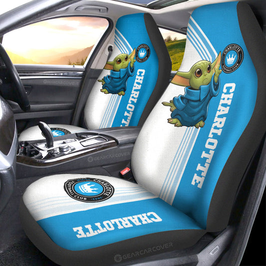 Charlotte FC Car Seat Covers Baby Yoda Car Accessories - Gearcarcover - 1
