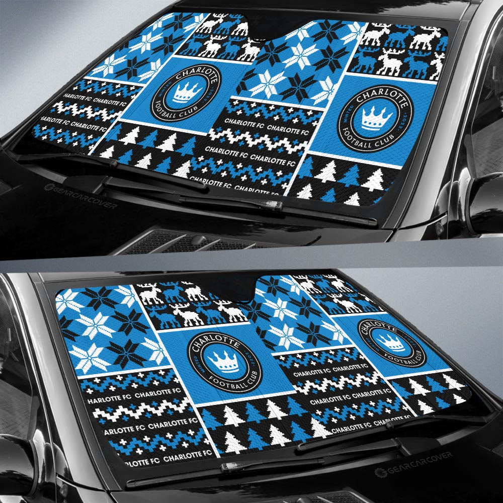 Charlotte FC Car Sunshade Custom Ugly Style Car Accessories - Gearcarcover - 2