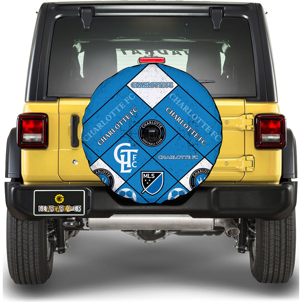 Charlotte FC Spare Tire Covers Camera Hole Sporty Team Collection - Gearcarcover - 1