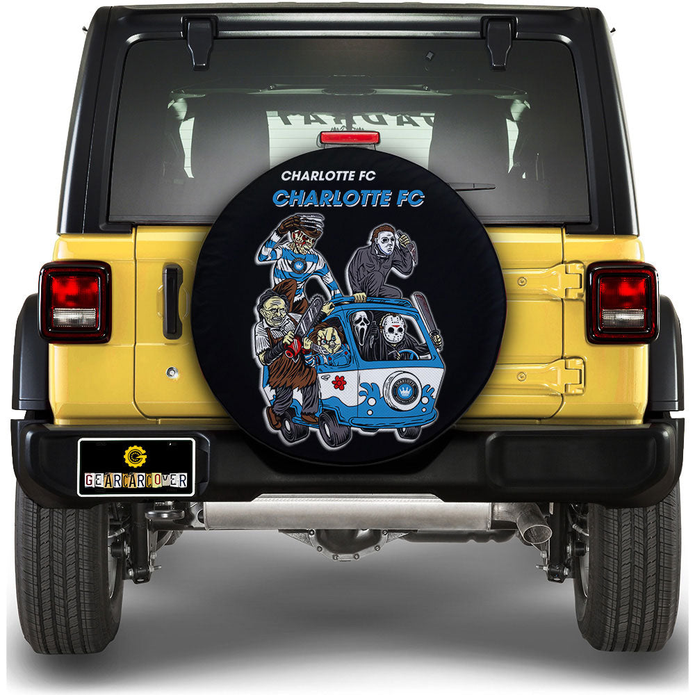 Charlotte FC Spare Tire Covers Horror Characters Car Accessories - Gearcarcover - 1