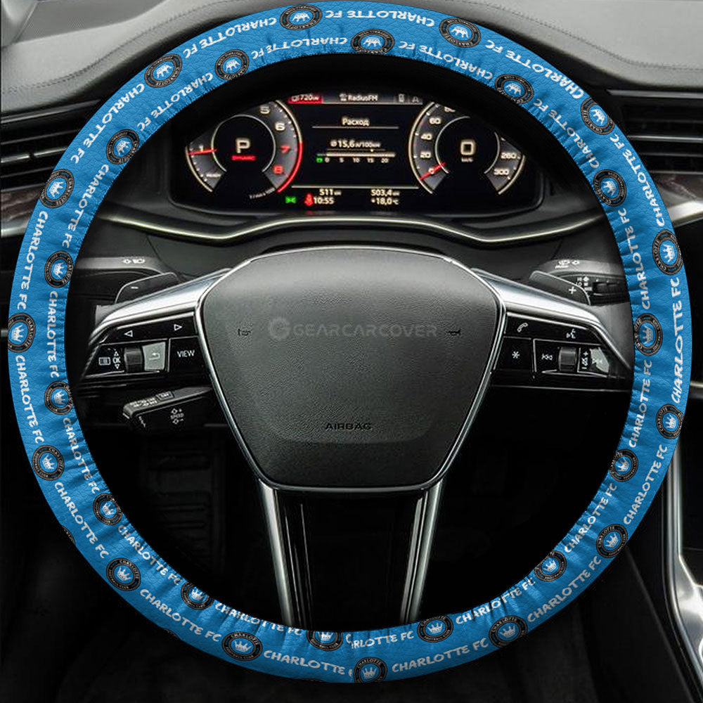 Charlotte FC Steering Wheel Cover Sporty Team Collection - Gearcarcover - 3