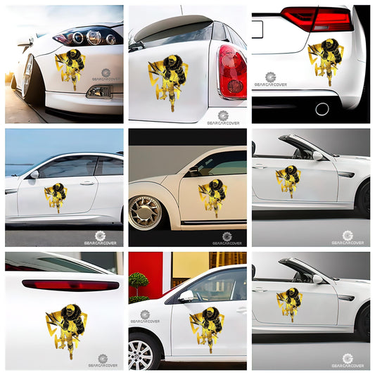 Charlotte Katakuri Car Sticker Custom Gold Silhouette Style - Gearcarcover - 2