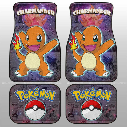 Charmander Car Floor Mats Custom Anime Galaxy Manga Style - Gearcarcover - 2