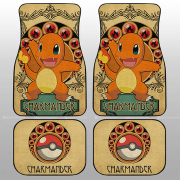 Charmander Car Floor Mats Custom Car Interior Accessories - Gearcarcover - 1