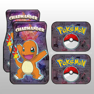 Charmander Car Floor Mats Custom Galaxy Manga Style - Gearcarcover - 1