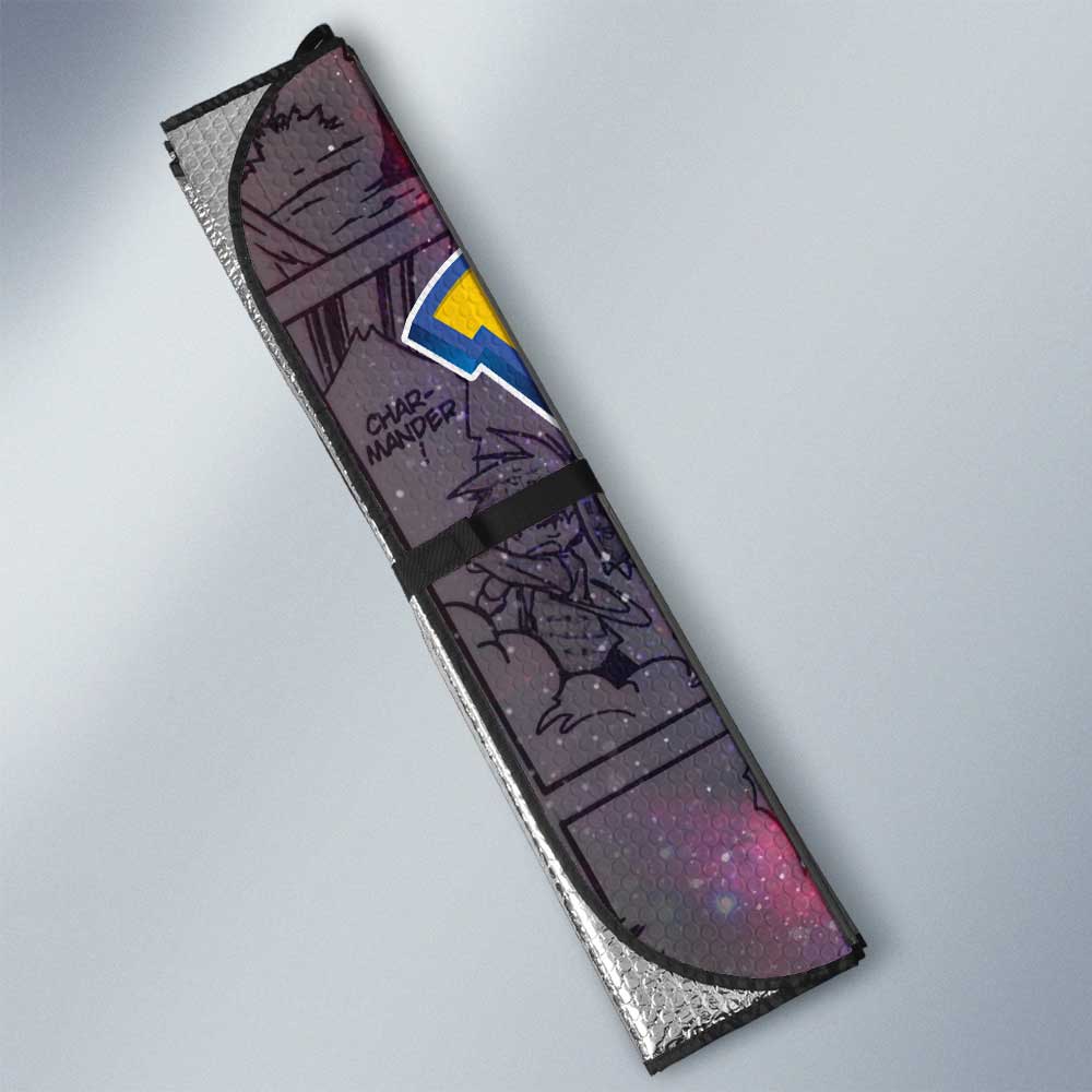 Charmander Car Sunshade Custom Anime Galaxy Manga Style - Gearcarcover - 3