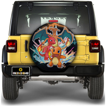 Charmander Evolution Spare Tire Cover Custom Anime - Gearcarcover - 1