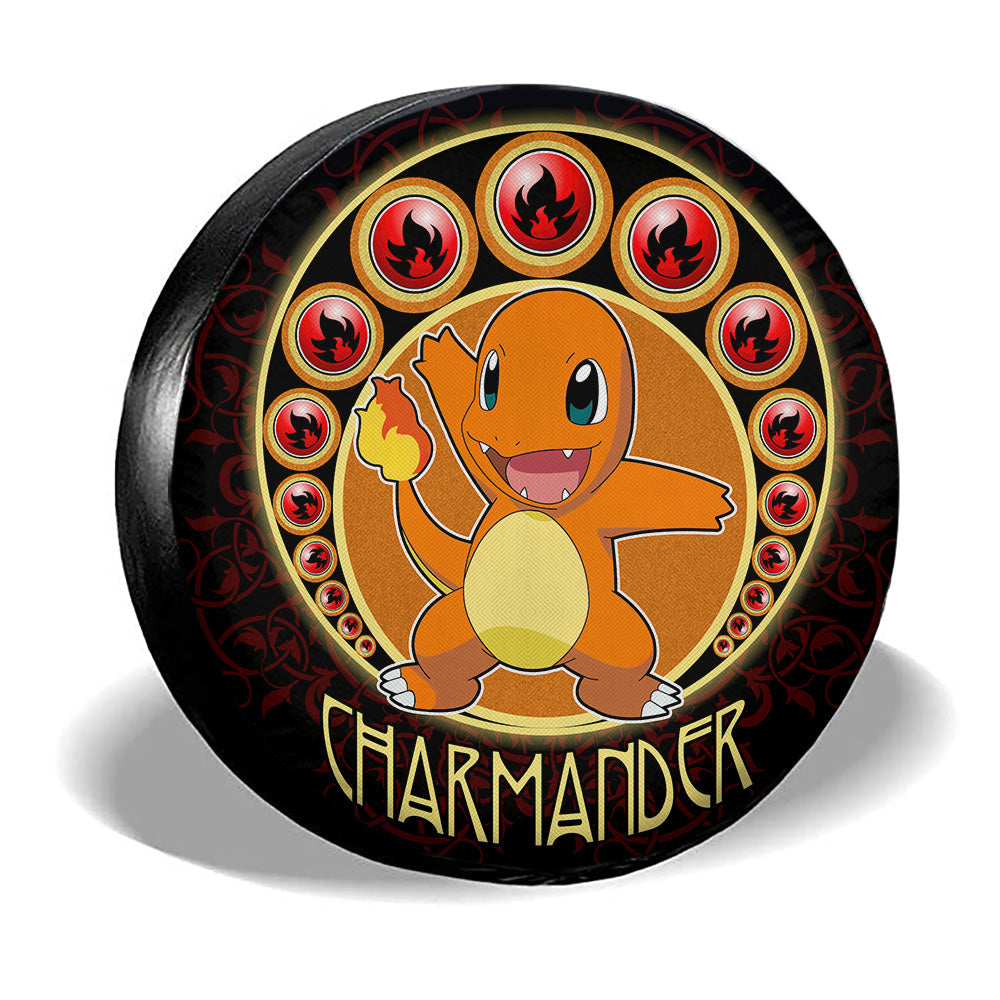 Charmander Spare Tire Cover Custom Anime For Fans - Gearcarcover - 3