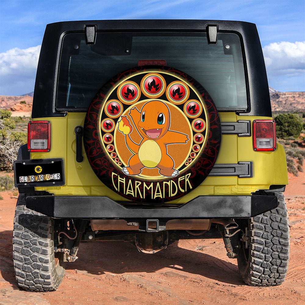 Charmander Spare Tire Cover Custom For Fans - Gearcarcover - 2