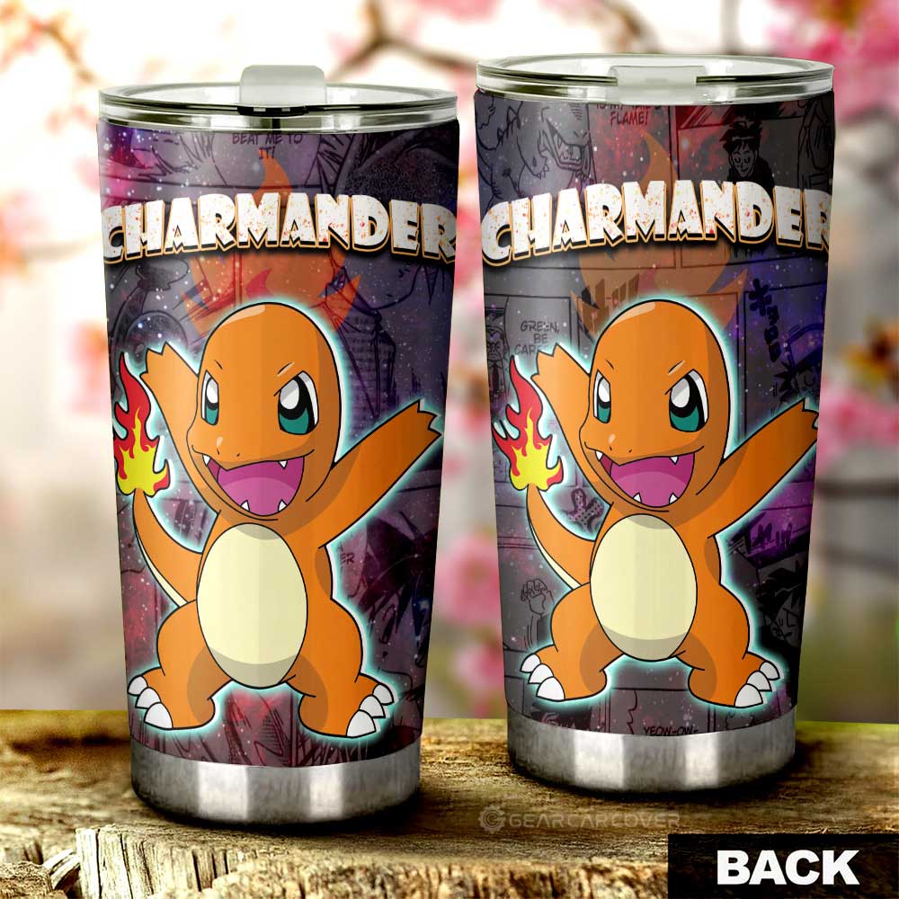 Charmander Tumbler Cup Custom Galaxy Manga Style - Gearcarcover - 3