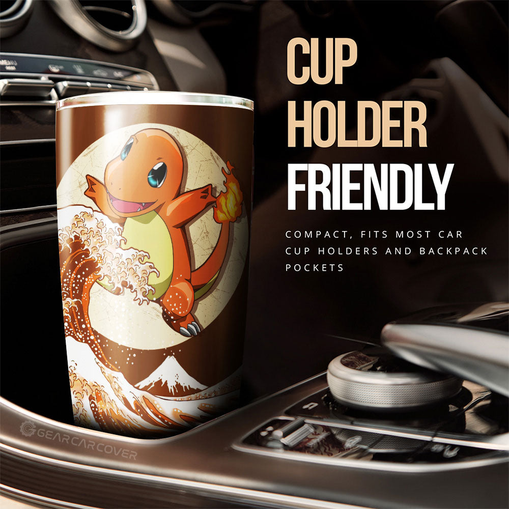 Charmander Tumbler Cup Custom Pokemon Car Accessories - Gearcarcover - 3