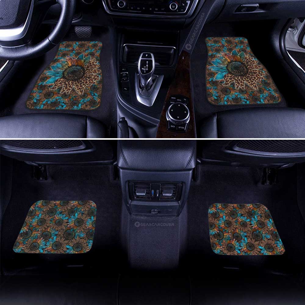 Cheetah Sunflower Car Floor Mats Custom Car Accessories - Gearcarcover - 3