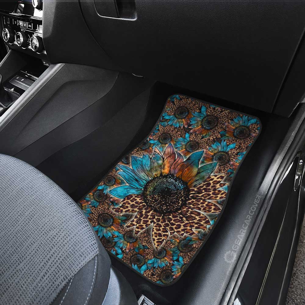 Cheetah Sunflower Car Floor Mats Custom Car Accessories - Gearcarcover - 4
