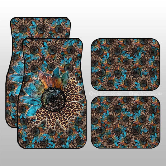 Cheetah Sunflower Car Floor Mats Custom Car Accessories - Gearcarcover - 1