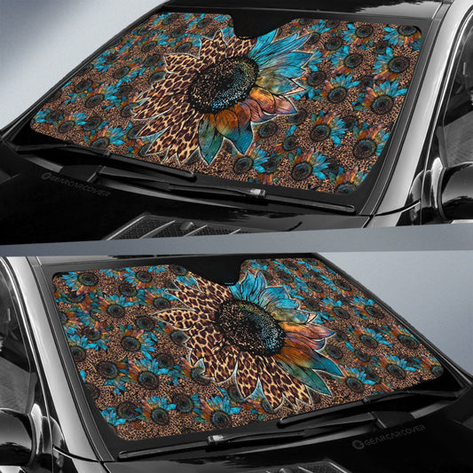 Cheetah Sunflower Car Sunshade Custom Car Accessories - Gearcarcover - 2