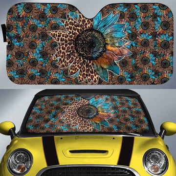 Cheetah Sunflower Car Sunshade Custom Car Accessories - Gearcarcover - 1