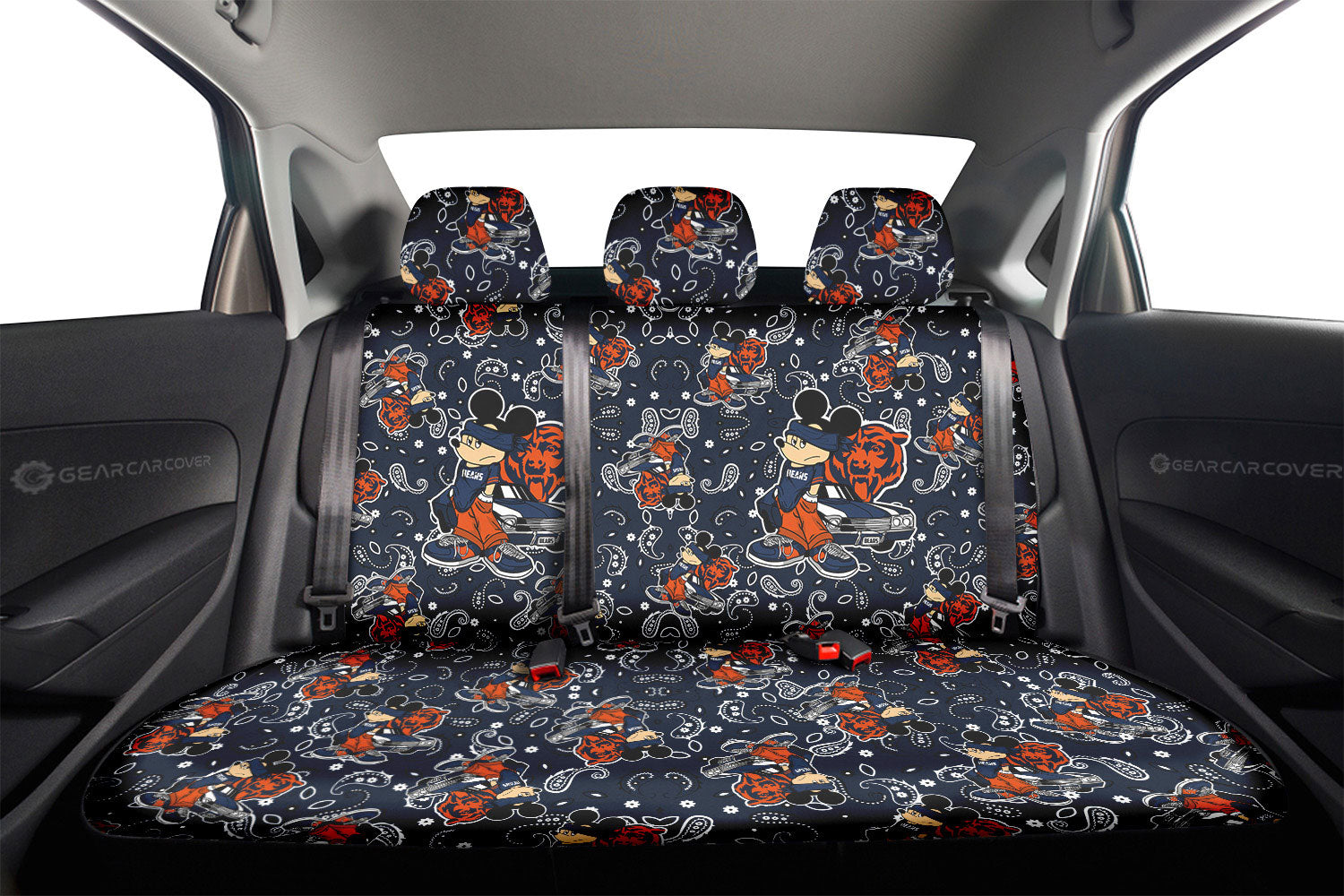 Chicago Bears Car Back Seat Covers Cartoon Theme Collection - Gearcarcover - 2