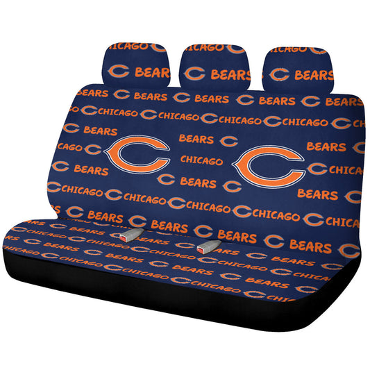 Chicago Bears Car Back Seat Covers Sporty Team Collection - Gearcarcover - 1