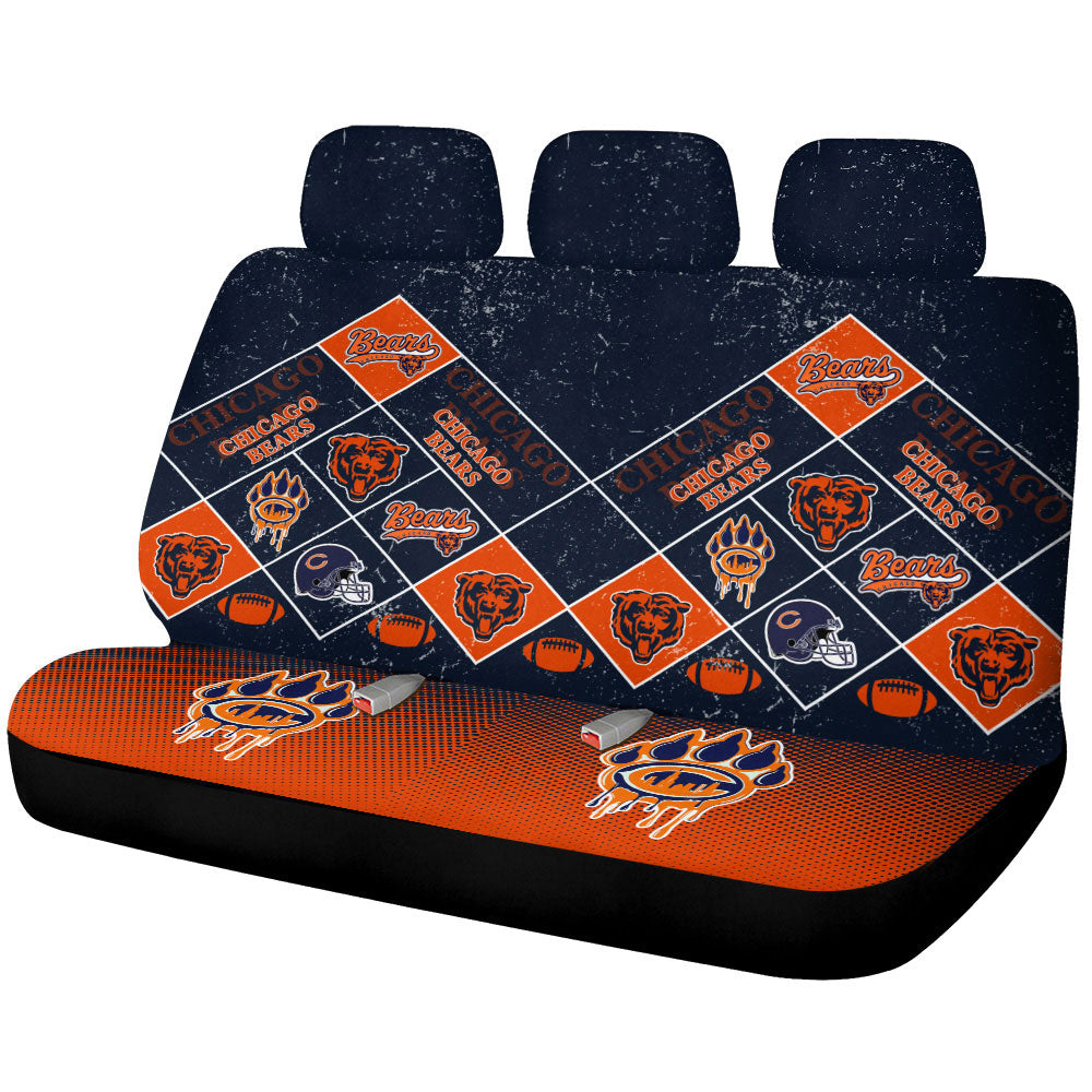 Chicago Bears Car Back Seat Covers Sporty Team Collection - Gearcarcover - 1