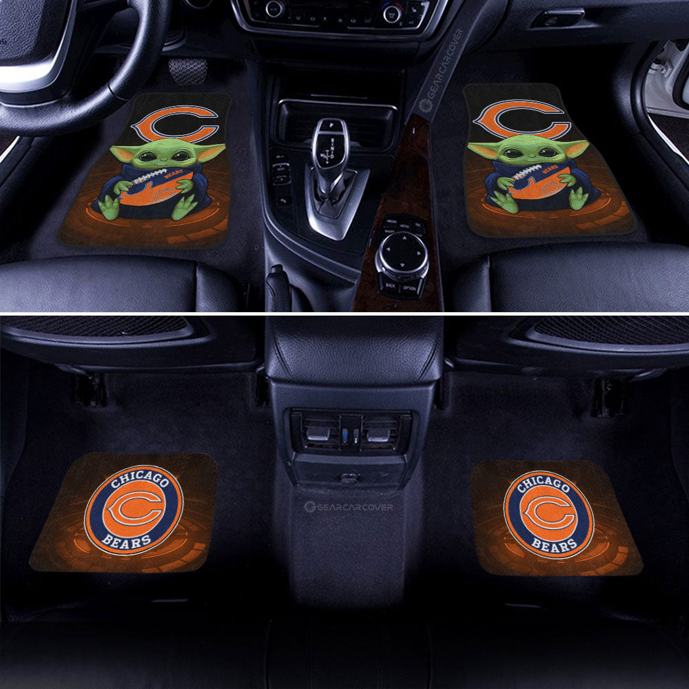 Chicago Bears Car Floor Mats Baby Yoda Car Accessories For Fan - Gearcarcover - 2