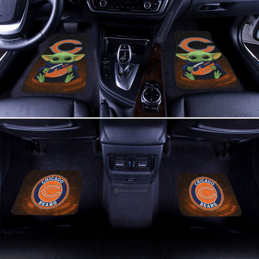Chicago Bears Car Floor Mats Baby Yoda Car Accessories For Fan - Gearcarcover - 2