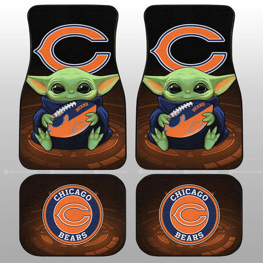 Chicago Bears Car Floor Mats Baby Yoda Car Accessories For Fan - Gearcarcover - 1