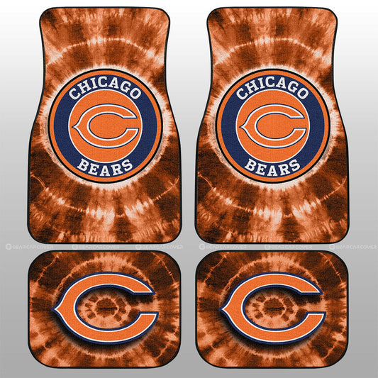 Chicago Bears Car Floor Mats Custom Tie Dye Car Accessories - Gearcarcover - 1