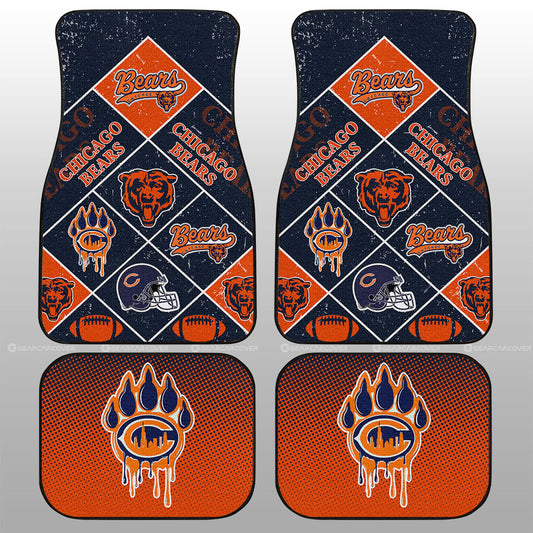 Chicago Bears Car Floor Mats Sporty Team Collection - Gearcarcover - 1