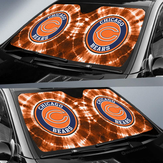 Chicago Bears Car Sunshade Custom Tie Dye Car Accessories - Gearcarcover - 2
