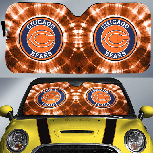 Chicago Bears Car Sunshade Custom Tie Dye Car Accessories - Gearcarcover - 1