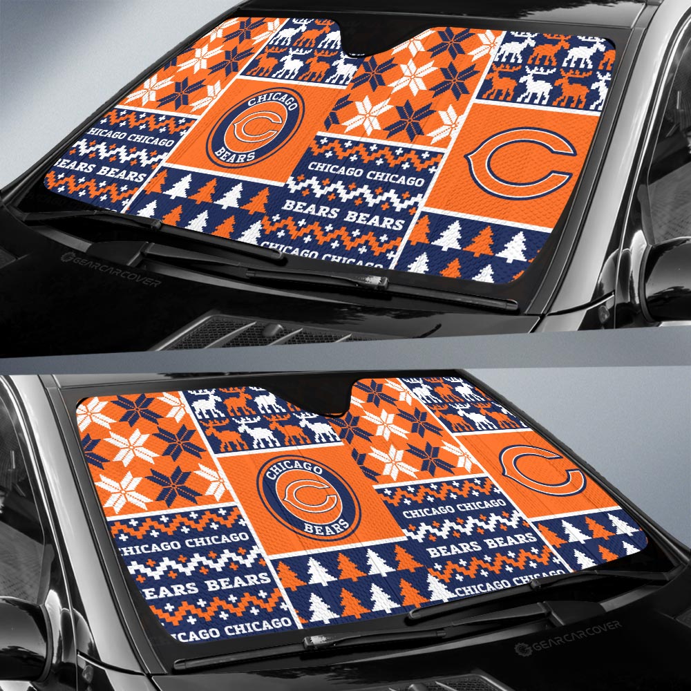 Chicago Bears Car Sunshade Custom Ugly Style Car Accessories - Gearcarcover - 2