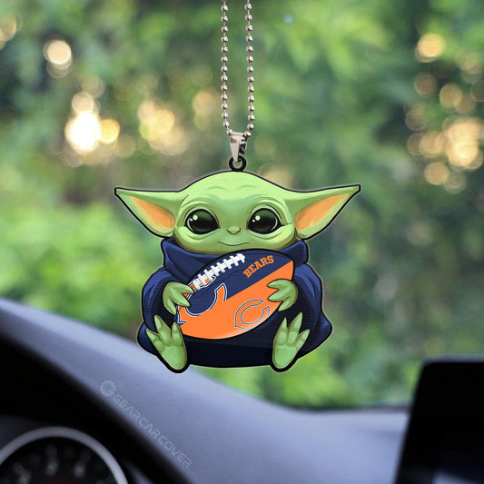 Chicago Bears Ornament Baby Yoda Car Accessories - Gearcarcover - 2