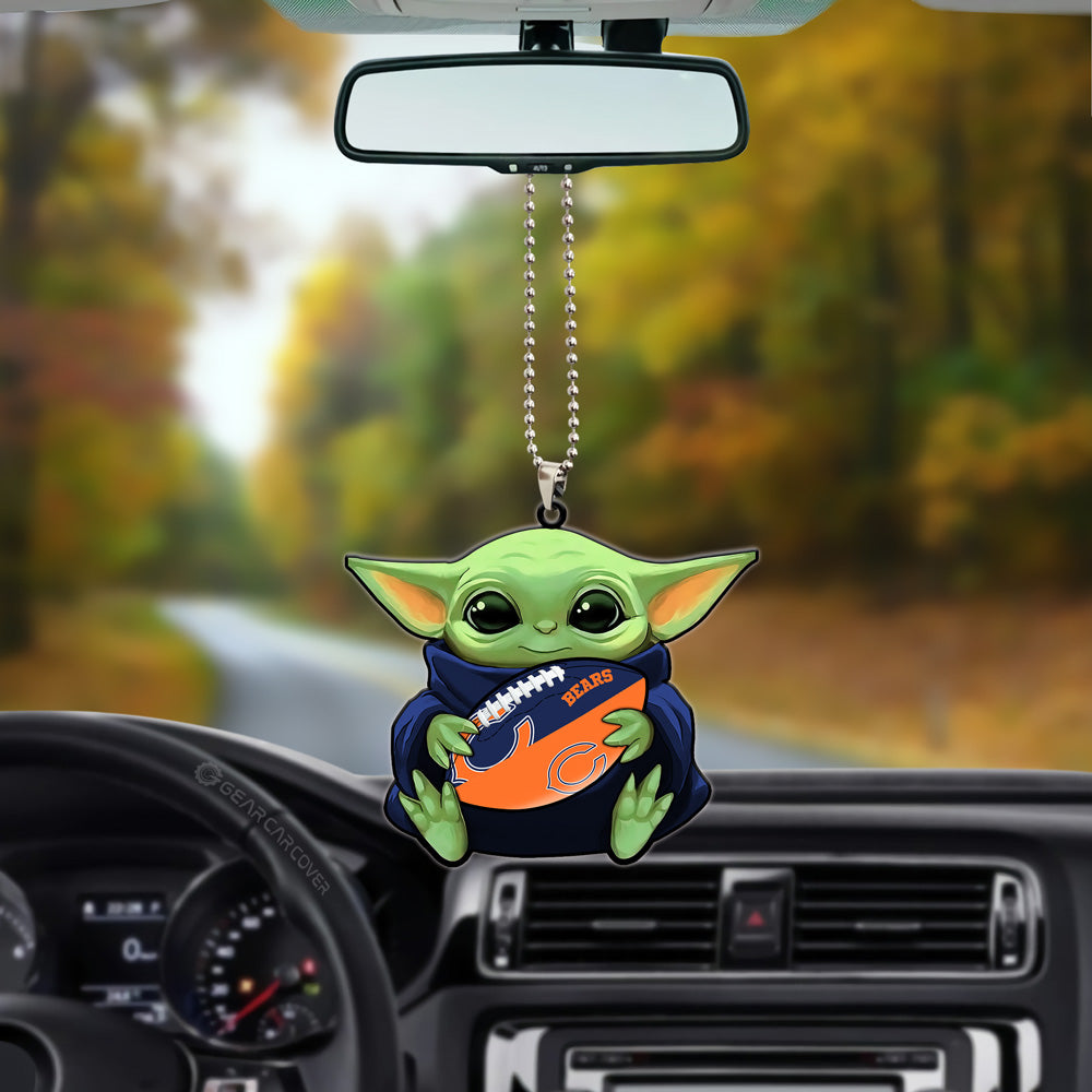Chicago Bears Ornament Baby Yoda Car Accessories - Gearcarcover - 3