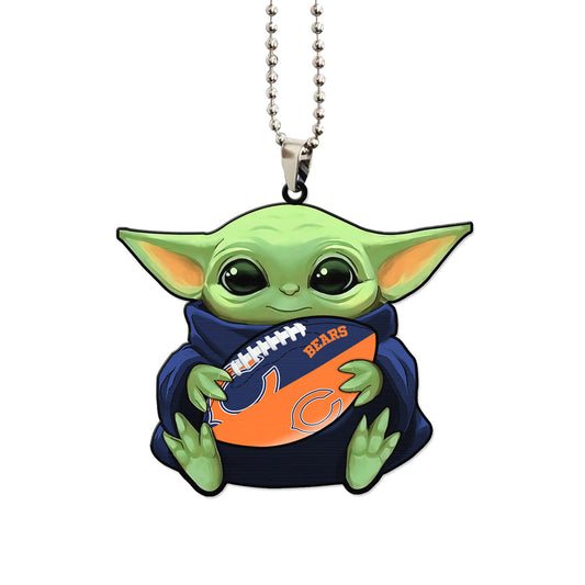 Chicago Bears Ornament Baby Yoda Car Accessories - Gearcarcover - 1