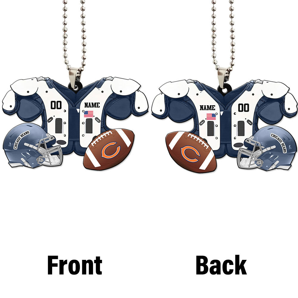 Chicago Bears Ornament Personalized Uniforms Collection - Gearcarcover - 4