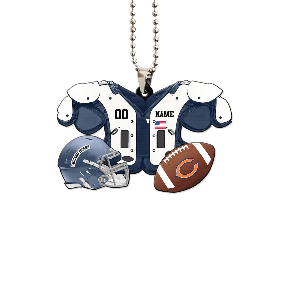 Chicago Bears Ornament Personalized Uniforms Collection - Gearcarcover - 1
