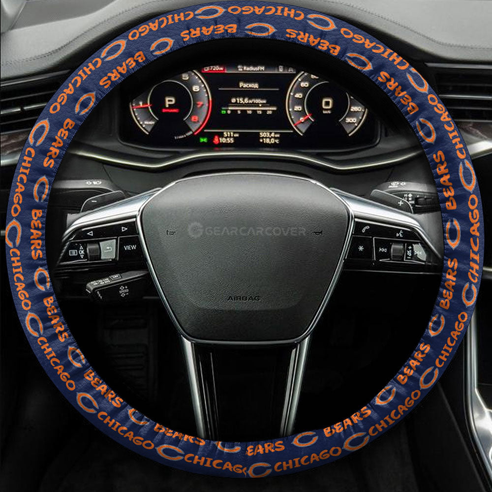 Chicago Bears Steering Wheel Cover Sporty Team Collection - Gearcarcover - 3