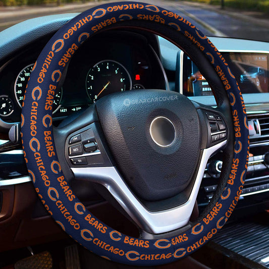 Chicago Bears Steering Wheel Cover Sporty Team Collection - Gearcarcover - 1