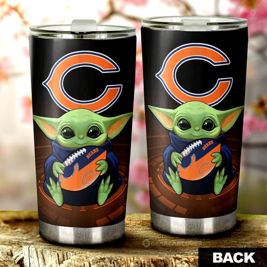 Chicago Bears Tumbler Cup Custom Car Accessories For Fan - Gearcarcover - 2