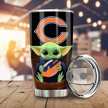 Chicago Bears Tumbler Cup Custom Car Accessories For Fan - Gearcarcover - 1