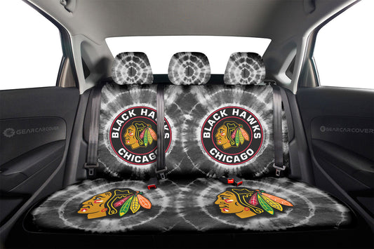 Chicago Blackhawks Car Back Seat Covers Custom Tie Dye Car Accessories - Gearcarcover - 2