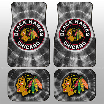 Chicago Blackhawks Car Floor Mats Custom Tie Dye Car Accessories - Gearcarcover - 1