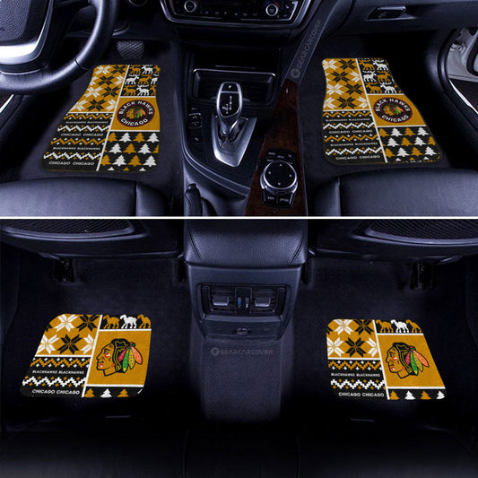 Chicago Blackhawks Car Floor Mats Custom Ugly Style Car Accessories - Gearcarcover - 2