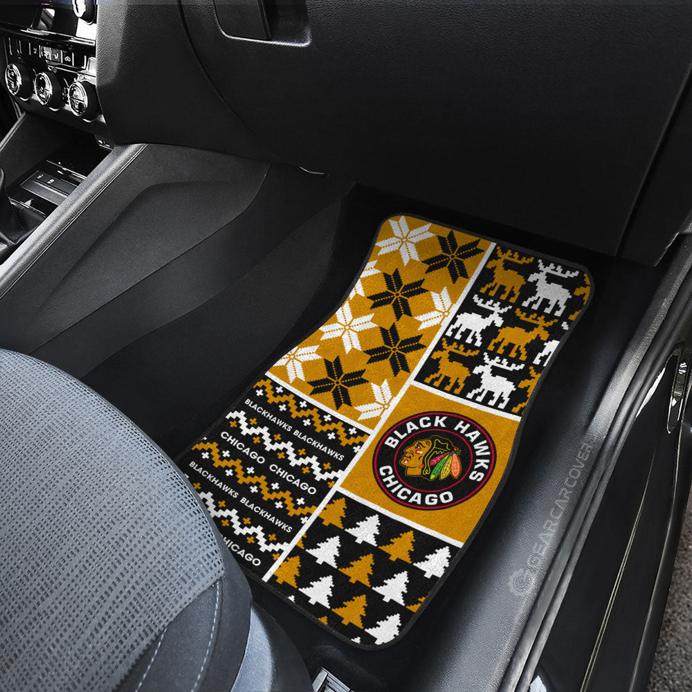 Chicago Blackhawks Car Floor Mats Custom Ugly Style Car Accessories - Gearcarcover - 3