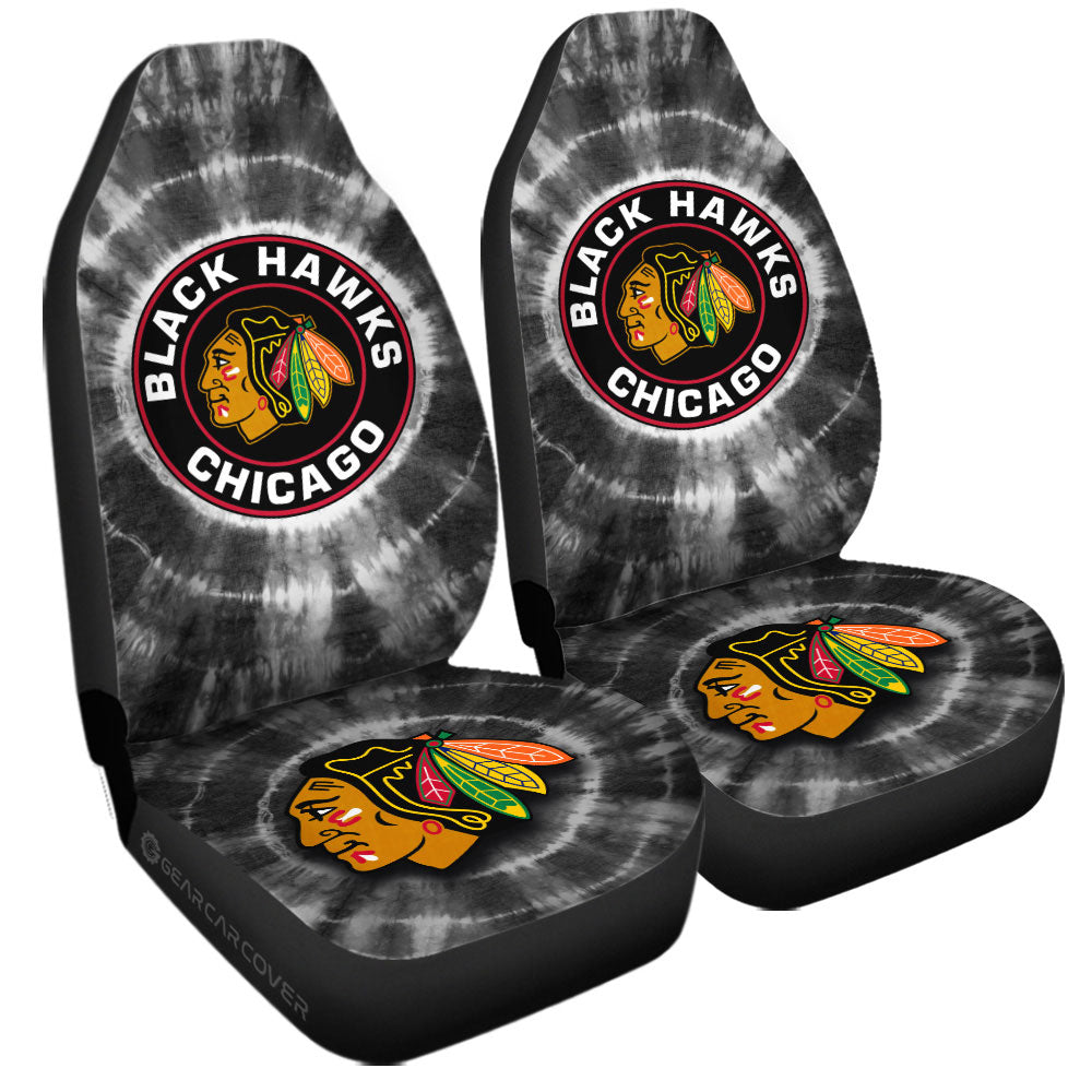 Chicago Blackhawks Car Seat Covers Custom Tie Dye Car Accessories - Gearcarcover - 3