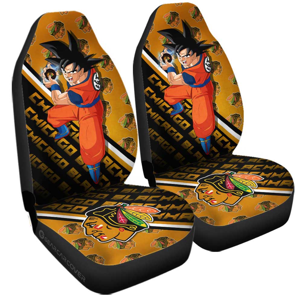 Chicago Blackhawks Car Seat Covers Goku Car Decorations For Fans - Gearcarcover - 3