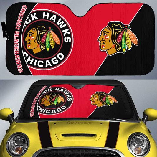 Chicago Blackhawks Car Sunshade Custom Car Accessories For Fans - Gearcarcover - 1