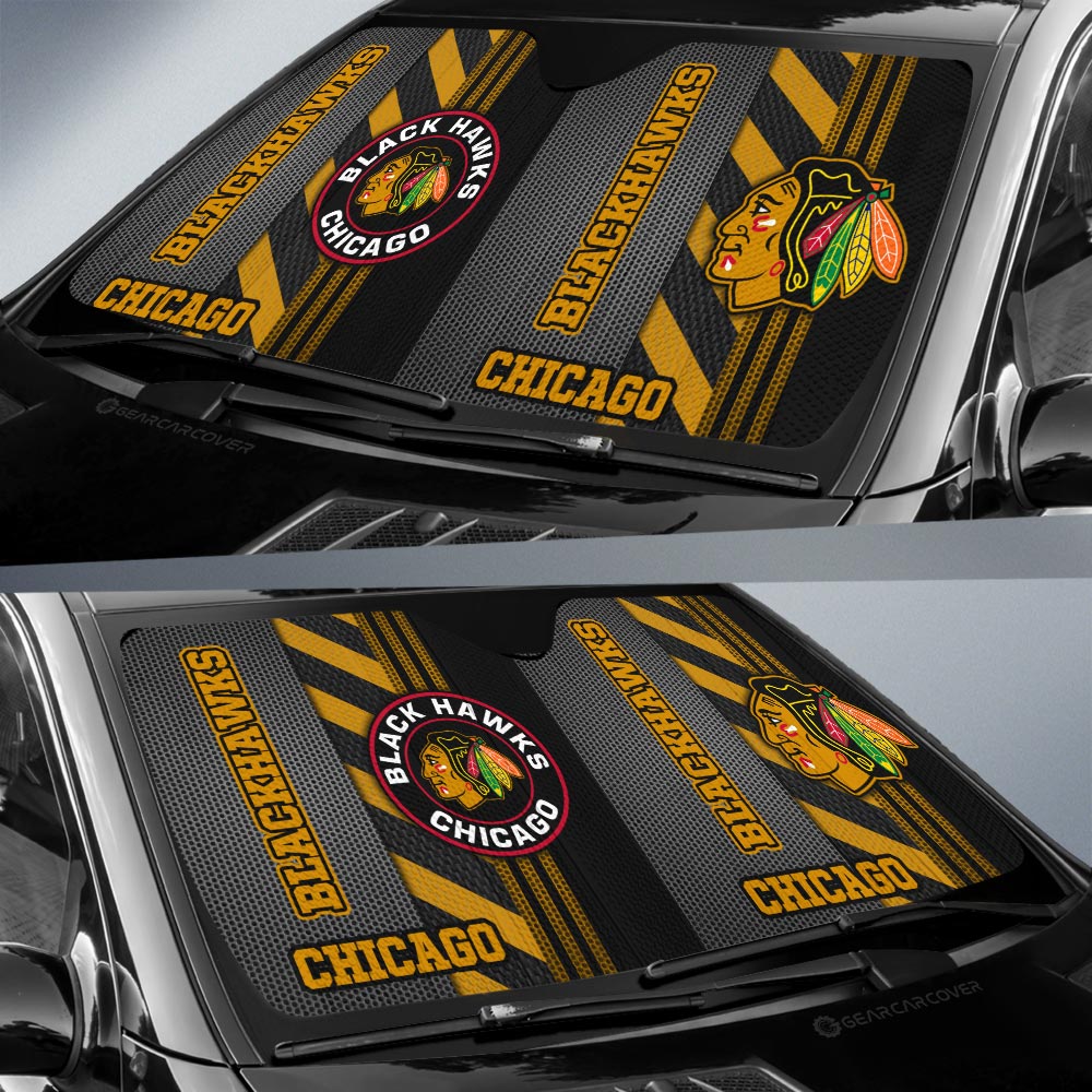 Chicago Blackhawks Car Sunshade Custom Car Accessories - Gearcarcover - 2