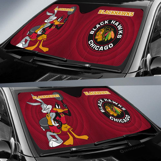 Chicago Blackhawks Car Sunshade Custom Car Accessories - Gearcarcover - 2