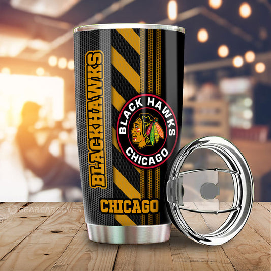 Chicago Blackhawks Tumbler Cup Custom Car Accessories - Gearcarcover - 2